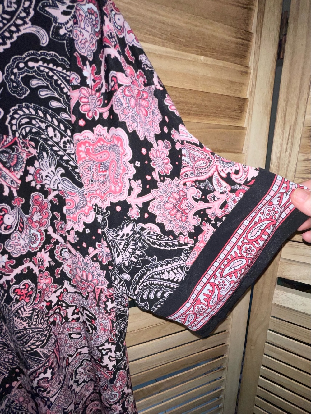 Michael Kors Paisley Print Shift Dress | 2X | Pink & Black Scoop Neck Plus Size - Picture 3 of 10